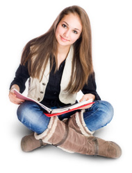 Girl reading book