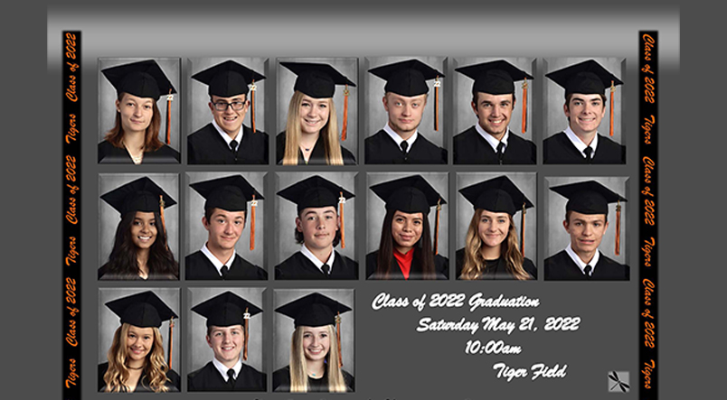 Senior Photo Collage - Class of 2022 Graduation May 21, 2022 - Tiger Field